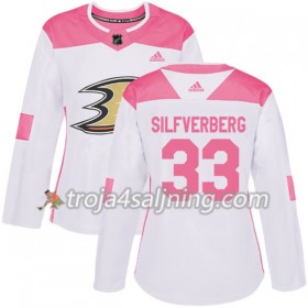 Anaheim Ducks tröja Jakob Silfverberg 33 Vit 2017-2018 Adidas Rosa Fashion Authentic - Dame NHL Tröjor